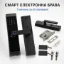 Смарт електронна брава за врата с код, отпечатък, карта и Bluetooth, снимка 7