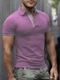 Мъжка едноцветна поло тениска с ревер и къс ръкав, 3цвята , снимка 2