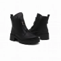 Дамски черни боти от еко кожа с декоративна катарама и масивна подметка, снимка 3