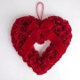 Висящо сърце с червени рози с глитер 30 см, снимка 2