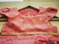 Официална рокля в розово с тюл и дантела размер 116, снимка 4