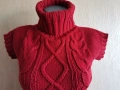 Червена рокля плетиво , снимка 2