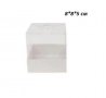 8x8x5 картонена кутия прозрачен капак картонени кутии ръчна изработка сувенир сапун фигурка кутийка