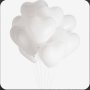 Балони -бяло сърце- 10бр, снимка 2
