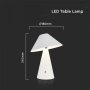Настолна LED Лампа 3W Димиране Бяла Презареждане 3в1, снимка 5