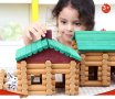 Дървена ферма с магазин конструктор 170 части / горска кабина, снимка 9
