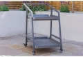 Алуминиева двуетажна количка за сервиране кетъринг количка , снимка 3