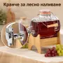 Диспенсър 3 л с бамбукова стойка и кранче, снимка 6