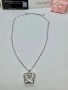 Сребърно колие с мойсанит (диамант) 0.5 катата, снимка 5
