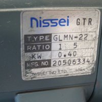 Мотор-редуктор NISSEI GLMN-22 1:5 380V, снимка 7 - Електродвигатели - 39230451