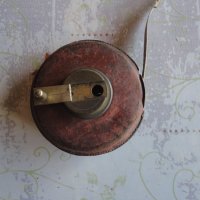 Старинна немска ролетка 10 метра кожа и бронз, снимка 5 - Други инструменти - 39973880