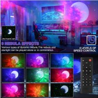 Астронавт нощна лампа проектор звезди - блутут колонка голям размер, снимка 11 - Детски нощни лампи - 44402960