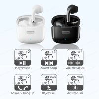 Bluetooth Lenovo Lp40 pro слушалки, снимка 2 - Слушалки, hands-free - 41366965