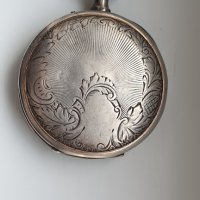 Сребърен джобен часовник, снимка 3 - Антикварни и старинни предмети - 42682316