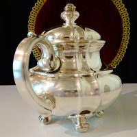 Чайник,кана WMF,посребрен порцелан,барок. , снимка 3 - Антикварни и старинни предмети - 41612080