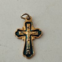 Кръст и иконки медальони Разпятие Христово 3.5/2.3 см, снимка 6 - Други ценни предмети - 42012567