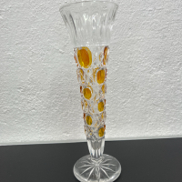 Винтидж стъклена ваза. №5235, снимка 1 - Антикварни и старинни предмети - 44823780