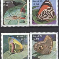 Чисти марки Фауна Насекоми Пеперуди 1979 от Бразилия, снимка 1 - Филателия - 39045217