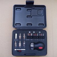 BRITOOL TOOLS 17 броя отвертка-тресчотка с комплект 1/4 камъни вложки/битове, снимка 1 - Други инструменти - 42375510