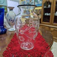 Красива голяма антикварна кристална ваза рязан кристал , снимка 1 - Антикварни и старинни предмети - 41489685
