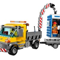 Употребявано Lego City - Сервизен камион и тоалетна кабина ( 60073 ), снимка 2 - Конструктори - 40939690