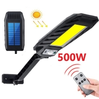 Соларна LED лампа 500W със стойка и дистанционно, снимка 1 - Соларни лампи - 33379863