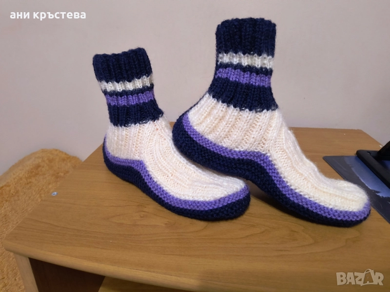 топли и удобни дамски и мъжки терлички ръчно изработени по поръчка , снимка 1