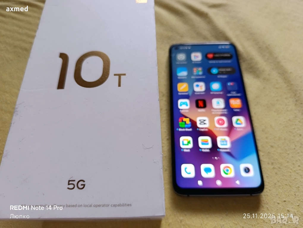 Xiaomi Mi 10T 5G 8+3 Ram/128 Rom 8*2,84Ghz, снимка 1