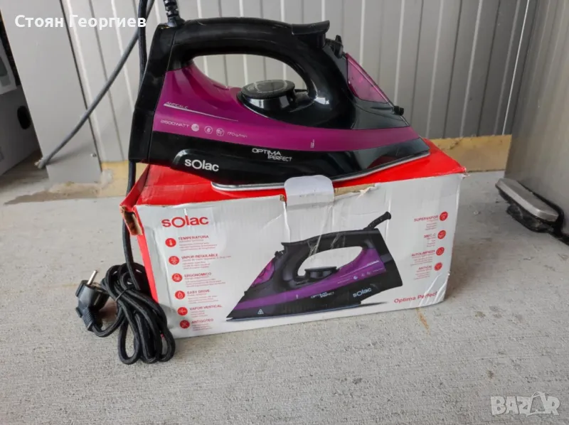 Чисто нова парна ютия SOLAC 2600w, снимка 1