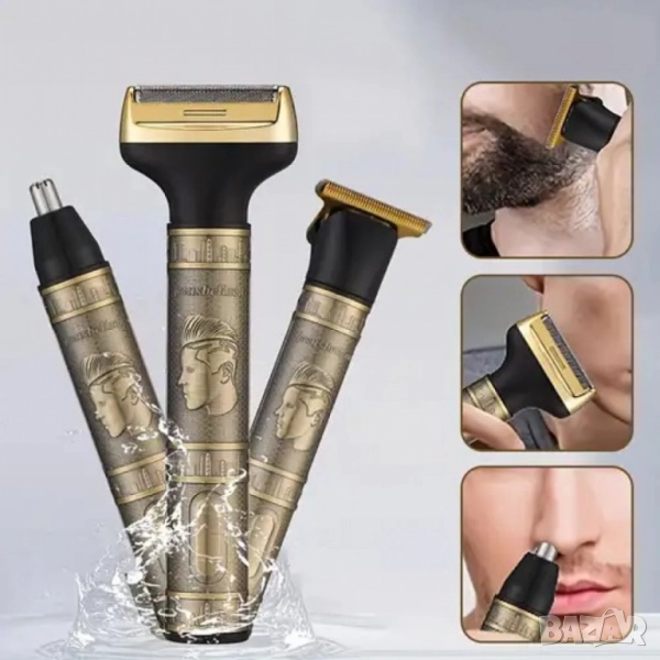 Тример Geemy GM-8045 3 в 1 – Комплект за подстригване и бръснене за мъже, снимка 1