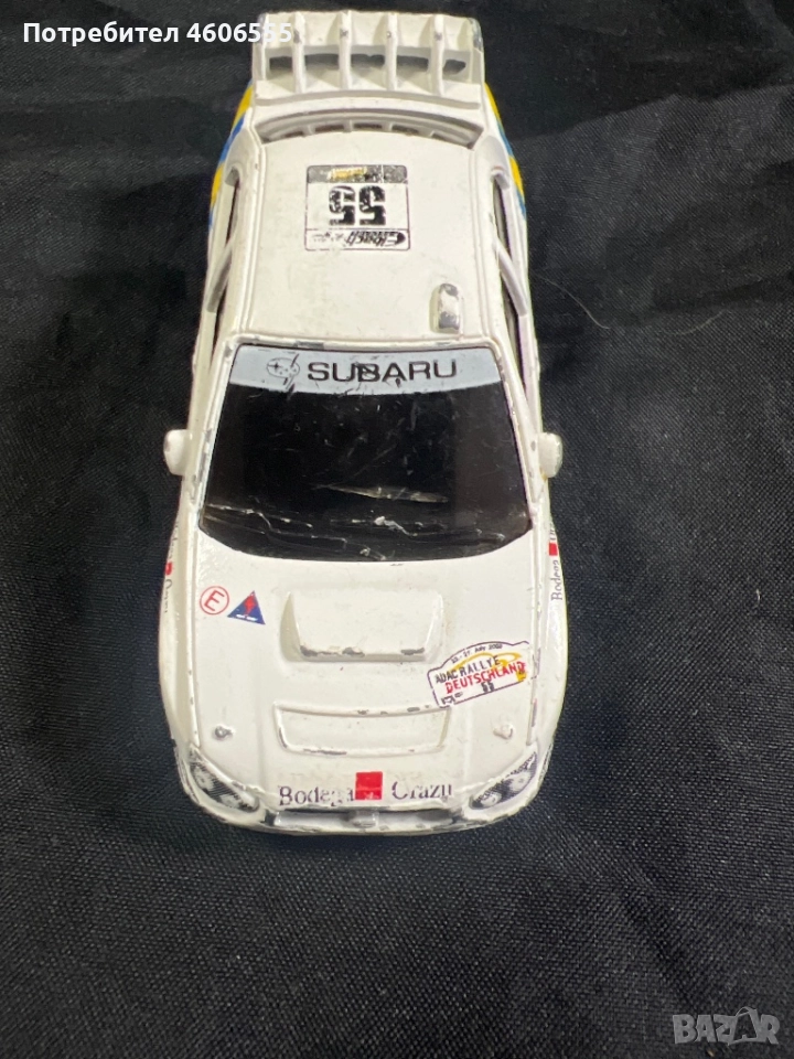 SUBARU IMPREZA 1 WRC миниатюрен Majorette 1/57 ref 275 A - № 55, снимка 1