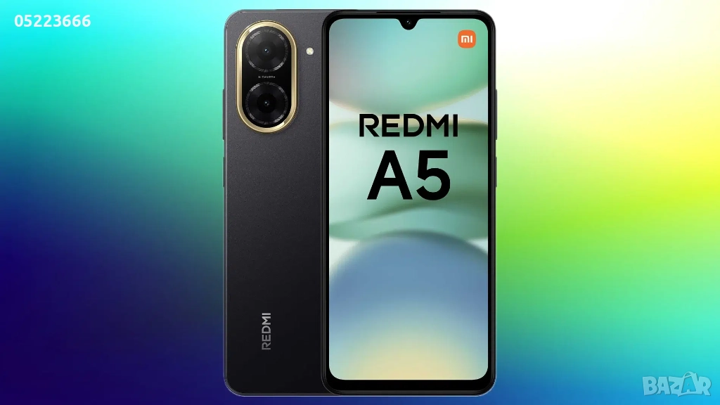 Чисто Нов Xiaomi Redmi A5, 4+4GB RAM, 128GB и Два Подаръка. Фабрично запечатана кутия. Гаранция, снимка 1