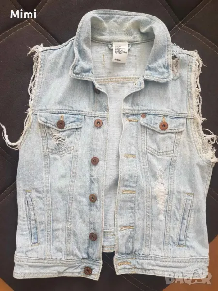 H&M Дънков елек S, снимка 1