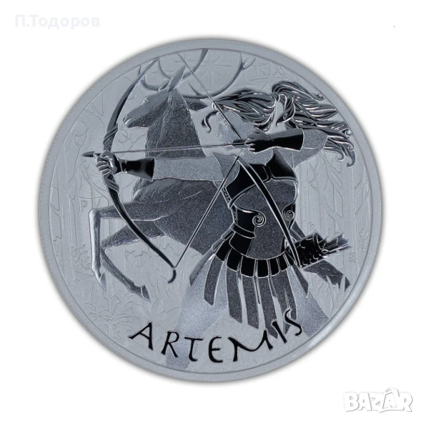 Сребро 1 oz Боговете на Олимп - АРТЕМИС 2023, снимка 1