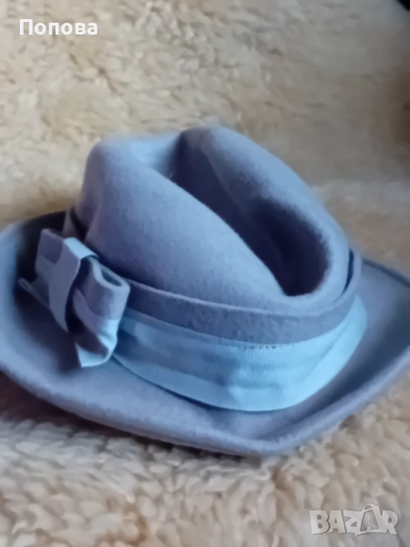 Италианска вълнена шапка с панделка, снимка 1