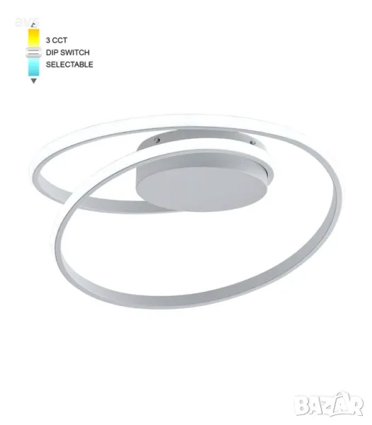 LED плафон кръгъл 38W 3000K-6000K VITO бял, снимка 1