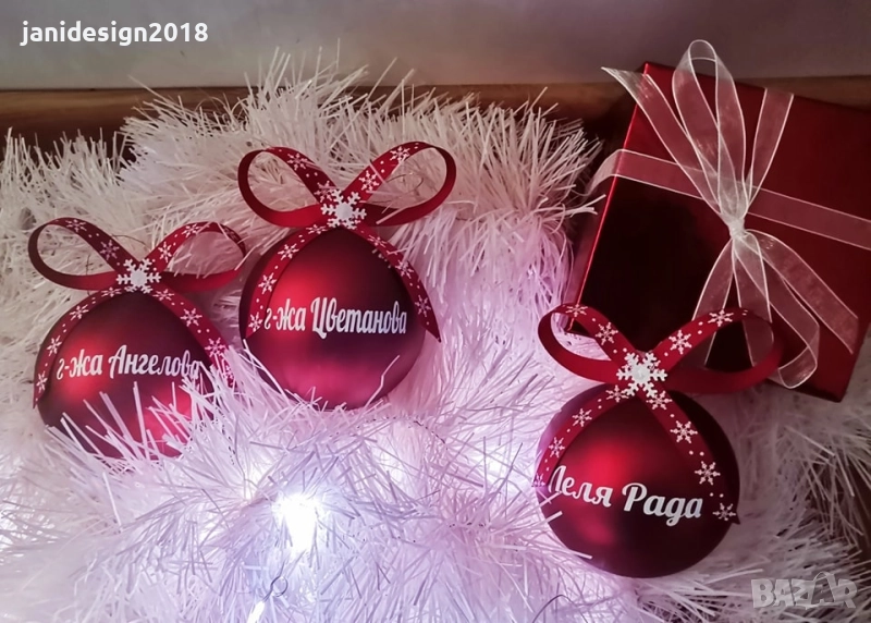 🎄✨ Коледна топка с име по избор – специален подарък за учител! ✨🎄  , снимка 1