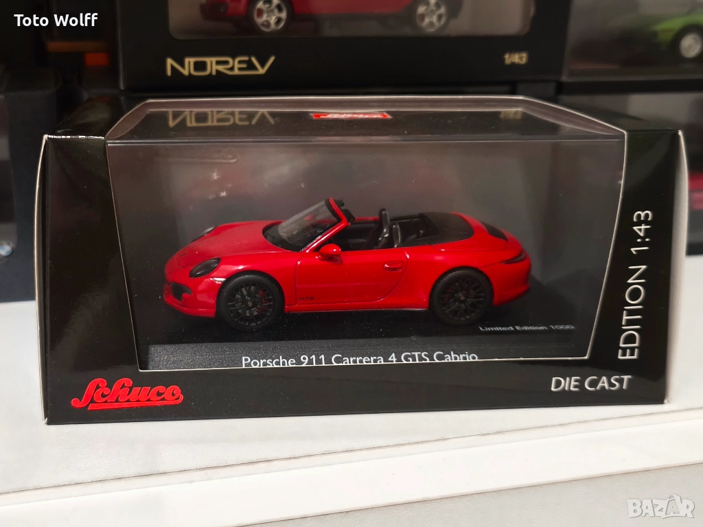 Porsche 911 (991) Carrera 4 GTS Cabrio '2014 - Schuco - 1/43, снимка 1