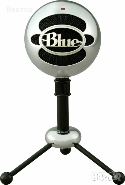 Blue Snowball Хром USB B кондензаторен микрофон, снимка 1