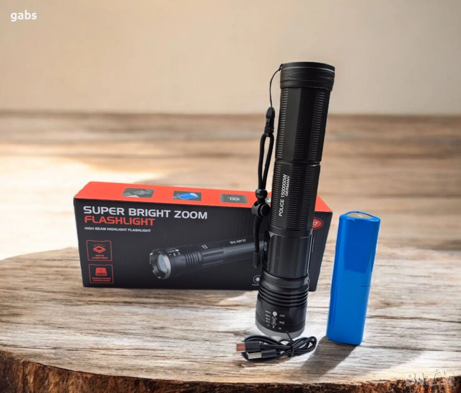 Мощен лазерен фенер POLICE BX-SP37,FLASH LIGHT,2000m, снимка 1