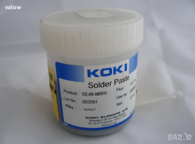 KOKI Паста тинол флюс за запояване на SMD BGA елементи 30гр, снимка 1