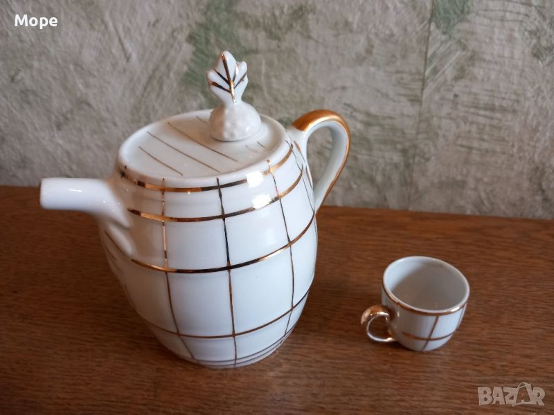 Порцеланова каничка буре с чашка, снимка 1