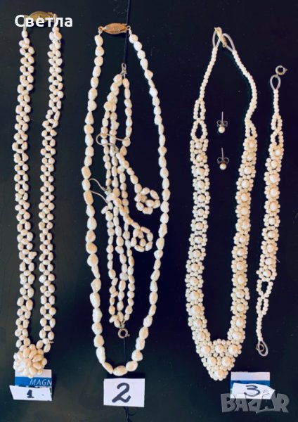 Колие и комплекти от естествени речни перли, снимка 1