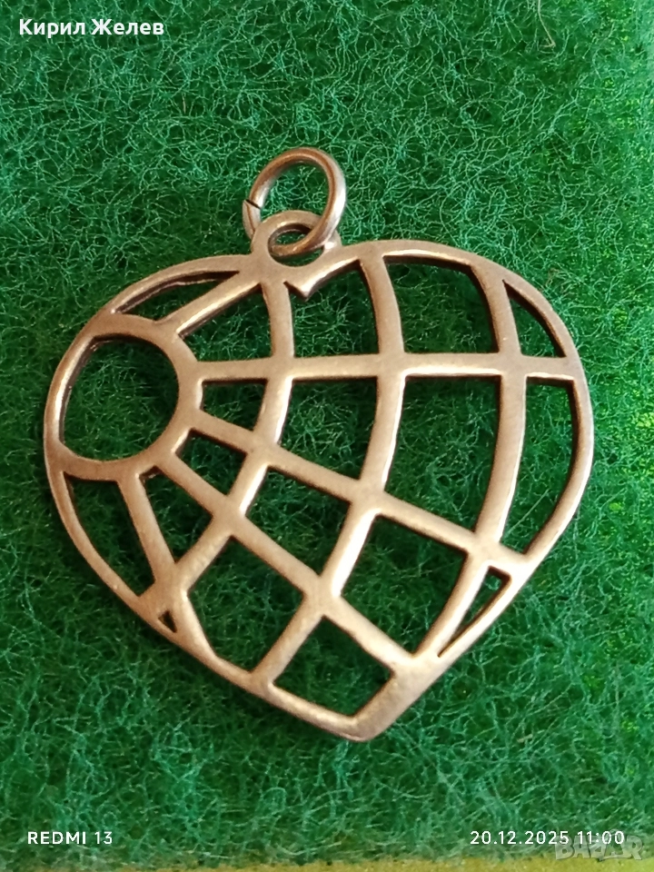 СРЕБЪРНА ВИСУЛКА във ФОРМАТА на СЪРЦЕ ❤️ ПОДХОДЯЩ АКСЕСОАР за ЕЖЕДНЕВИЕТО 52471, снимка 1