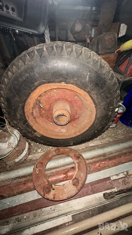 Джанта с гума 4,5 х 9 за мотофреза, стоп, главина, снимка 1