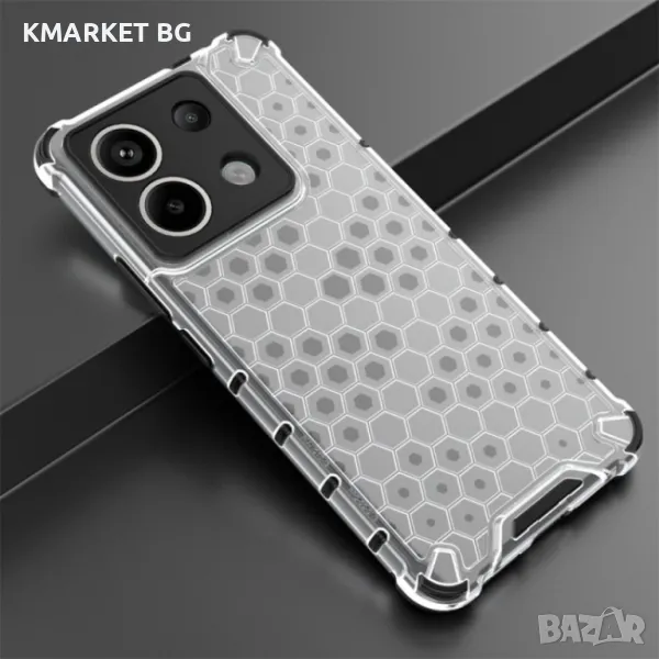 Xiaomi Redmi Note 13 Pro Силиконов Калъф Honeycomb TPU и Протектор, снимка 1