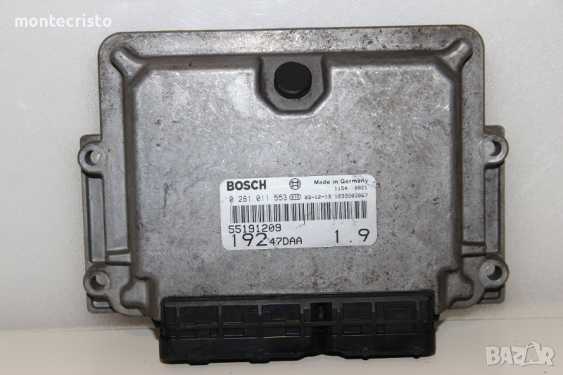 Моторен компютър ECU Fiat Stilo (2001-2007г.) 0 281 011 553 / 0281011553 / 55191209, снимка 1