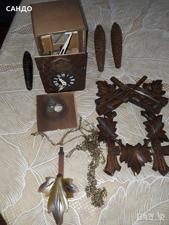 Античен немски часовник Кукувица - Шварцвалд , снимка 1