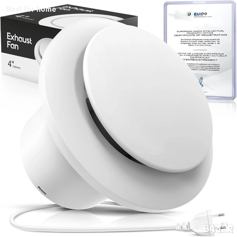 Вентилатор за баня 100 мм, снимка 1