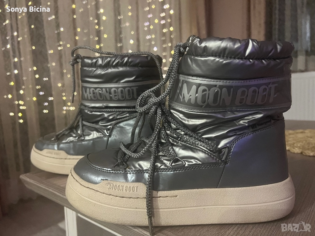 Moon boot , зимни боти, сребърни, снимка 1